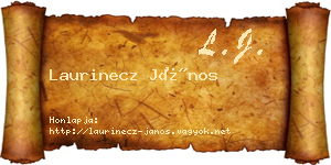 Laurinecz János névjegykártya