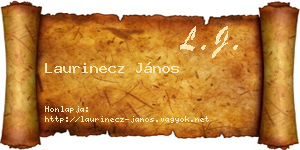 Laurinecz János névjegykártya